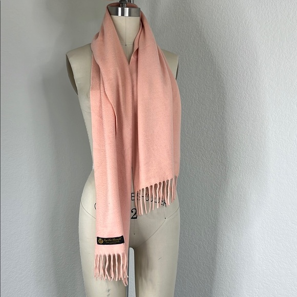 Loro Piana Pink Cashmere Scarf with Fringe